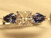 7x5mm modern radiant & blue sapphires