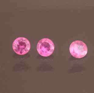 Natural Gemstones:  Pink Ruby Round 