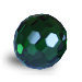 Emerald Ball with 2mm hole