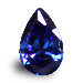 Blue Sapphire Pear cz