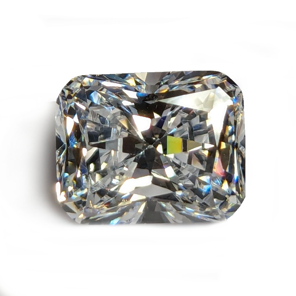 6A Quality:  Modern Radiant White Cubic Zirconia