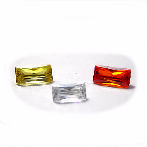 Princess Baguette: White Cubic Zirconia
