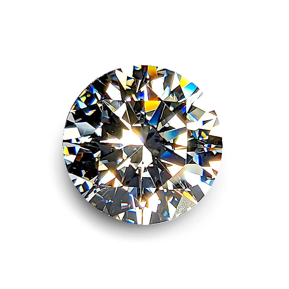 6A Quality:  Round Brilliant White Cubic Zirconia