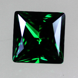 6A Quality:  Princess Plus Dark Green Cubic Zirconia