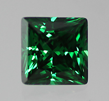 6A Quality:  Princess Plus Emerald Green Cubic Zirconia