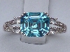 8mm blue topaz asscher