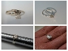 7mm Light Champagne Asscher Silver Ring