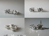 6mm Warmer Asscher Argentium Earrings