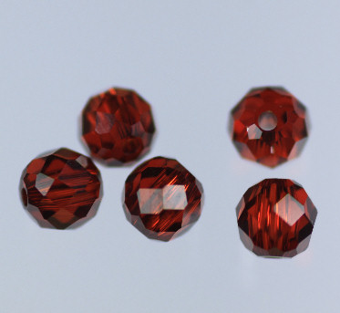 Beads: Ball with hole drilled Garnet Cubic Zirconia