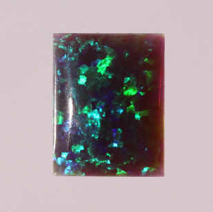 Lab Created Opal:  Emerald Cabochon D. Turquoise (k-13) Lab Created Opal