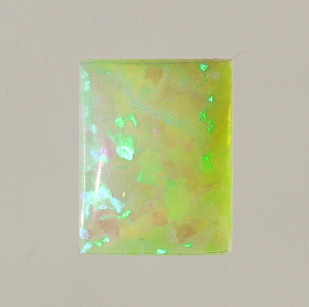 Lab Created Opal:  Emerald Cabochon Mint Green (k-52) Lab Created Opal