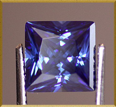 Princess Plus: Blue Sapphire Cubic Zirconia