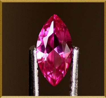 Lab Created Ruby:  Pink Marquise Lab Created Ruby