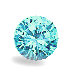 Blue Topaz Round cz