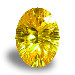 Citrine Concave Oval cz