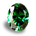Emerald Green Oval cz