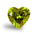 Peridot Heart cz