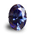 Sapphire Blue Oval cz