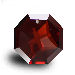 Garnet Octagon Charm