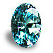 Blue Topaz Oval cz