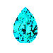 Blue Topaz Pear cz